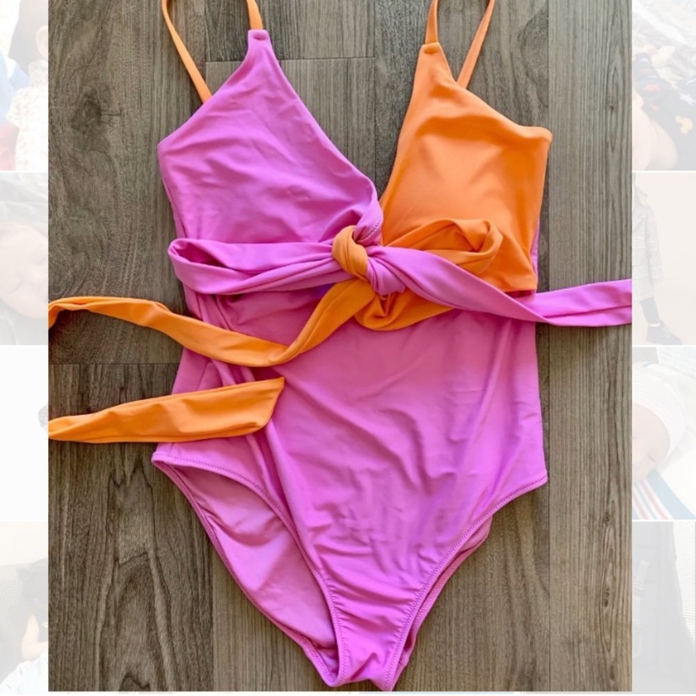 Aerie wrap one piece swimsuit L